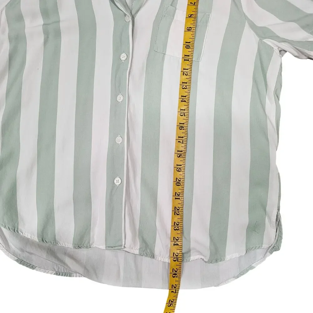 Birdy Grey Pajama set Green short sleeve top and shorts Size M